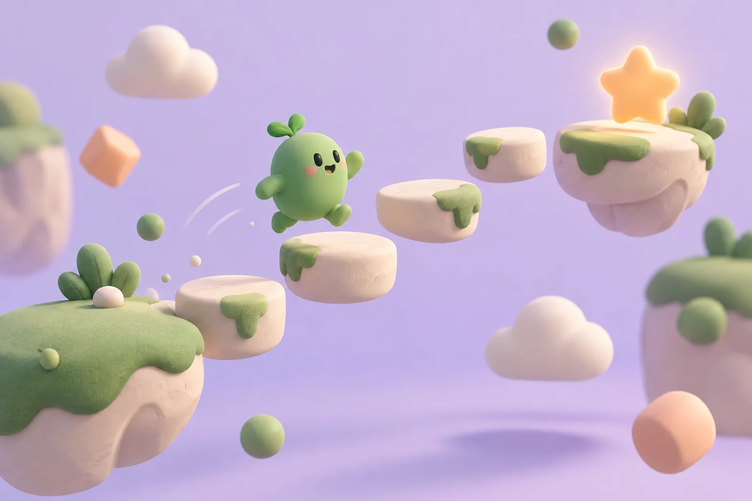 轻度休闲小游戏原创概念插画
